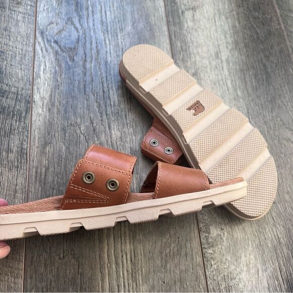 Sorel Torpeda Slide II Flat Slip On Slide Sandals Leather Size 6 - Picture 7 of 10